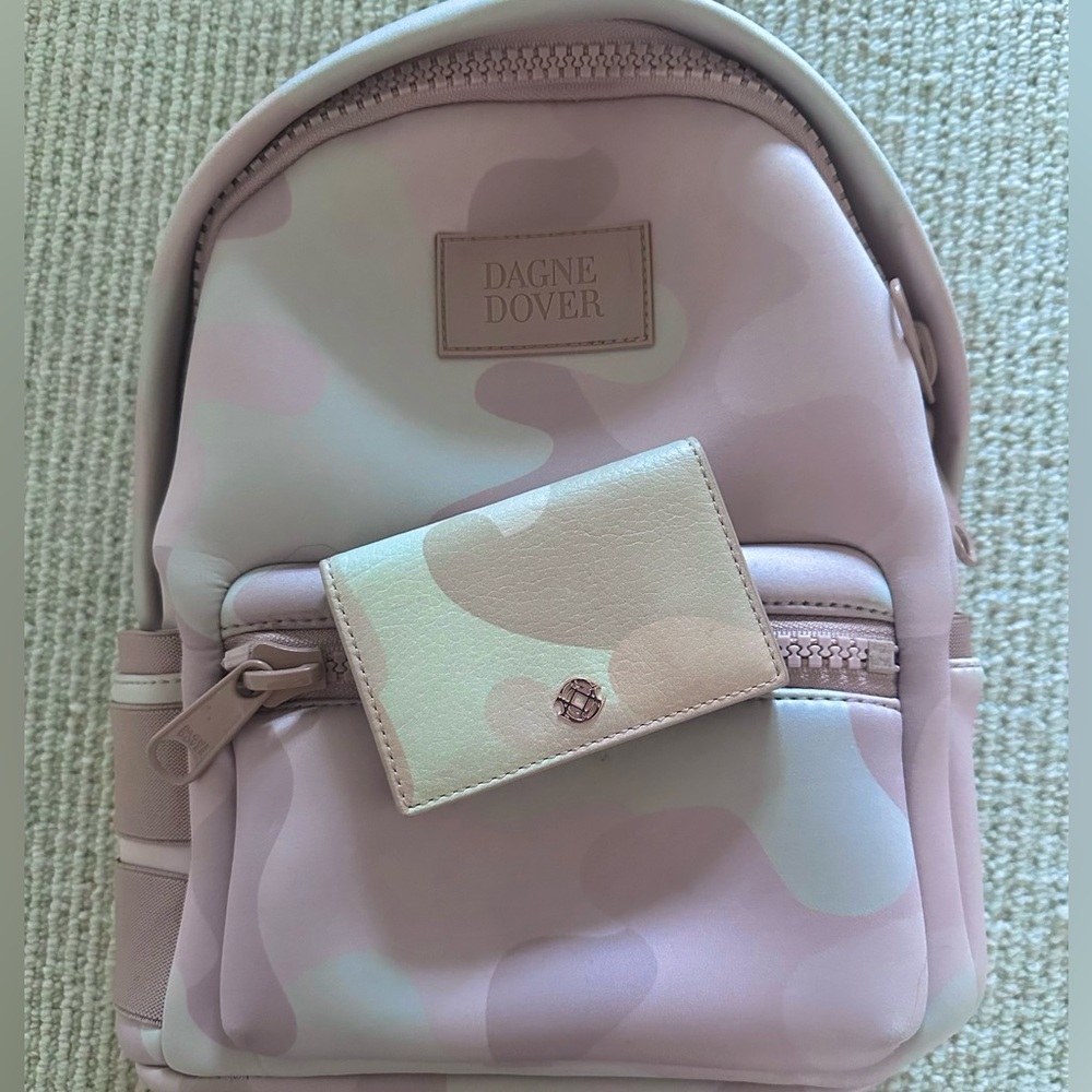 Dagne Dover set: Dusk Small Dakota + leather card case EUC
